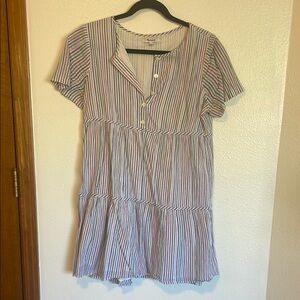 Striped Button-Down Dress